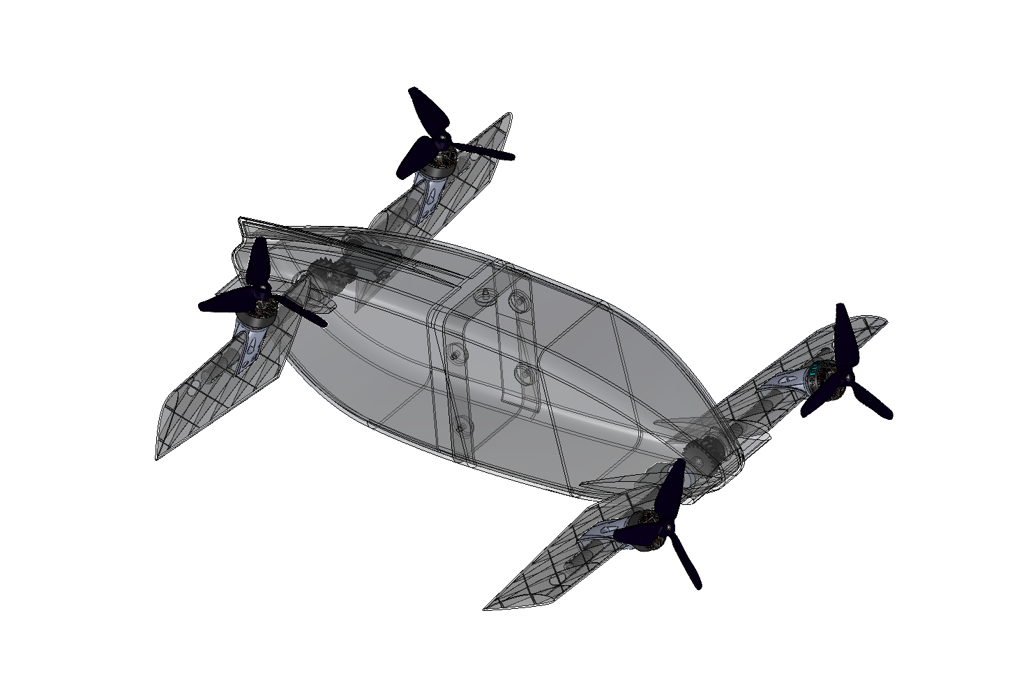 Tiltraero quad tilt-rotor VTOL aircraft